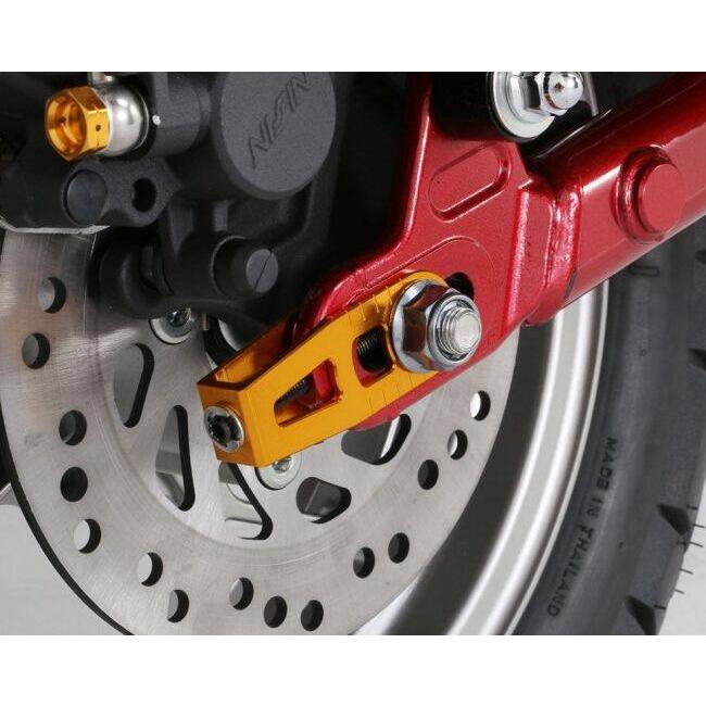 KITACO キタコ アルミチェーンアジャスター カラー：ゴールド モンキー125 HONDA ホンダ アクスルブロック・チェーンアジャスター 足回り | KーCON | 02