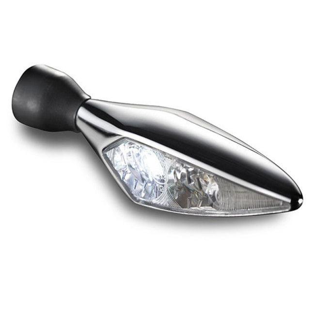 Kellermann ケラーマン micro Rhombus PL [マイクロ ローンバス PL] ポジション灯機能付きウインカー 本体カラー：クローム / 取付位置：右前 ウインカー