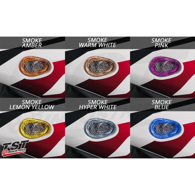 TST TST:ティーエスティー LEDフロントウインカー HALO-GTR GLOW COLOR：Blue / LENS COLOR ...