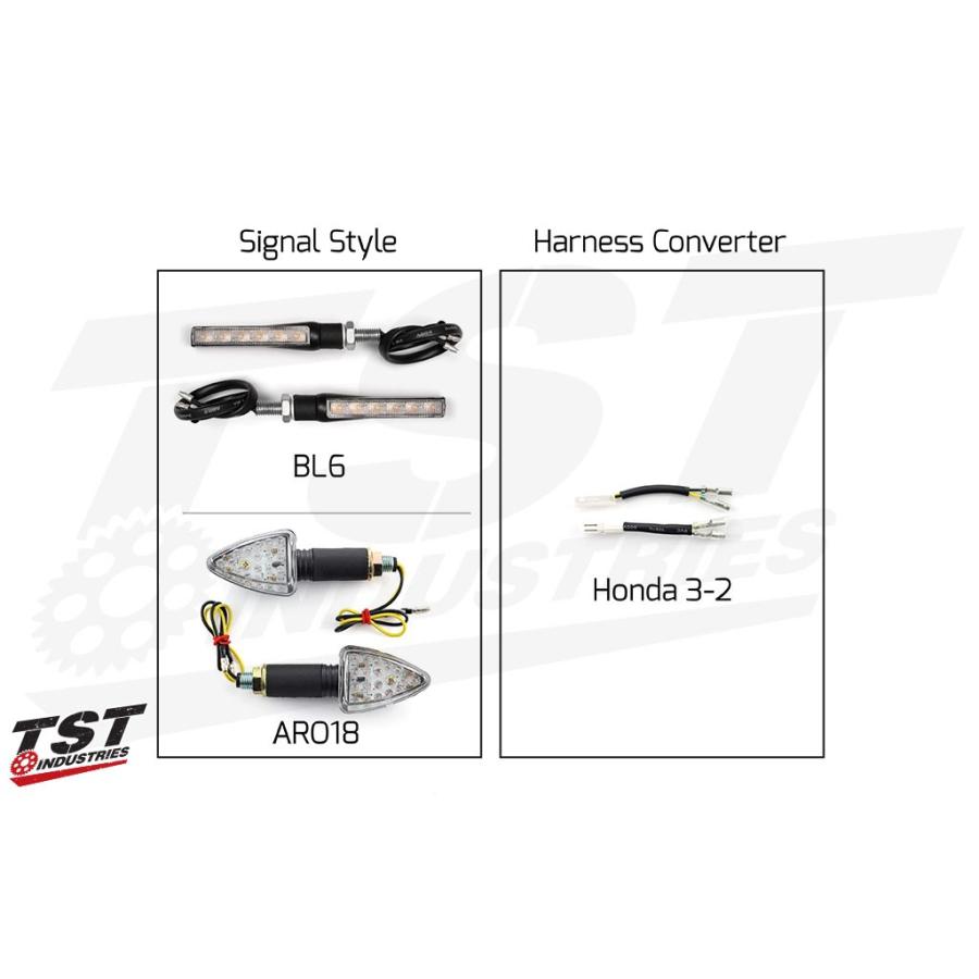 TST ティーエスティー LEDフロントウインカーマウントフルセット SIGNAL STYLE：BL6-Smoke CRF250L 12-18 HONDA ホンダ ウインカー 灯火類 電装系
