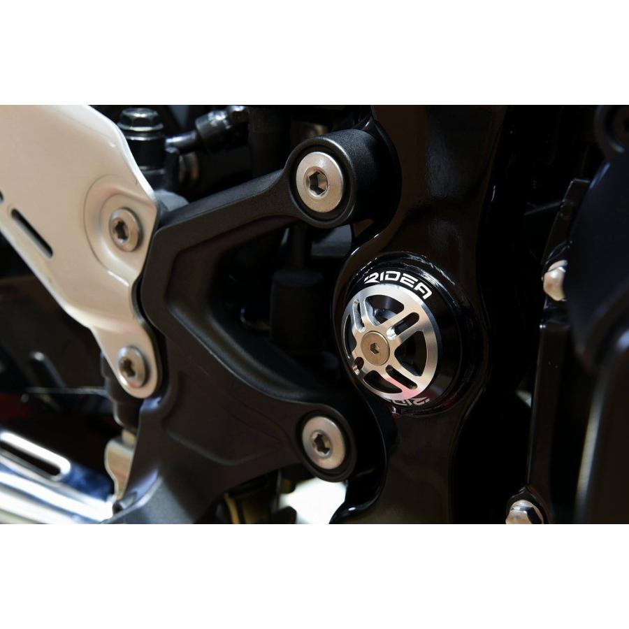 RIDEA リデア フレームキャップ 4個セット カラー：ブラック Z900RS CAFE KAWASAKI カワサキ フレームホールキャップ 外装_1