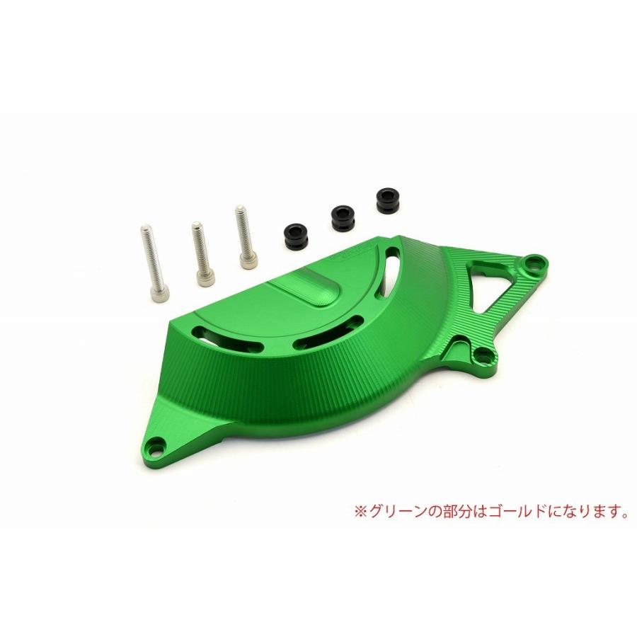 RIDEA リデア アルミ削り出しエンジンカバー 右後 カラー：ゴールド ニンジャ250 ニンジャ400 (2014-) KAWASAKI カワサキ クラッチカバー エンジンパーツ
