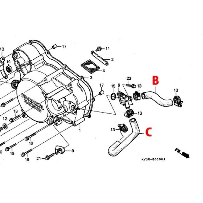 T2 Racing T2レーシング センタープラグ化用 シリコンラジエターホース 【フルセット】 カラー：ブルー NSR250R HONDA ホンダ ラジエーター 冷却関連 エンジンの画像