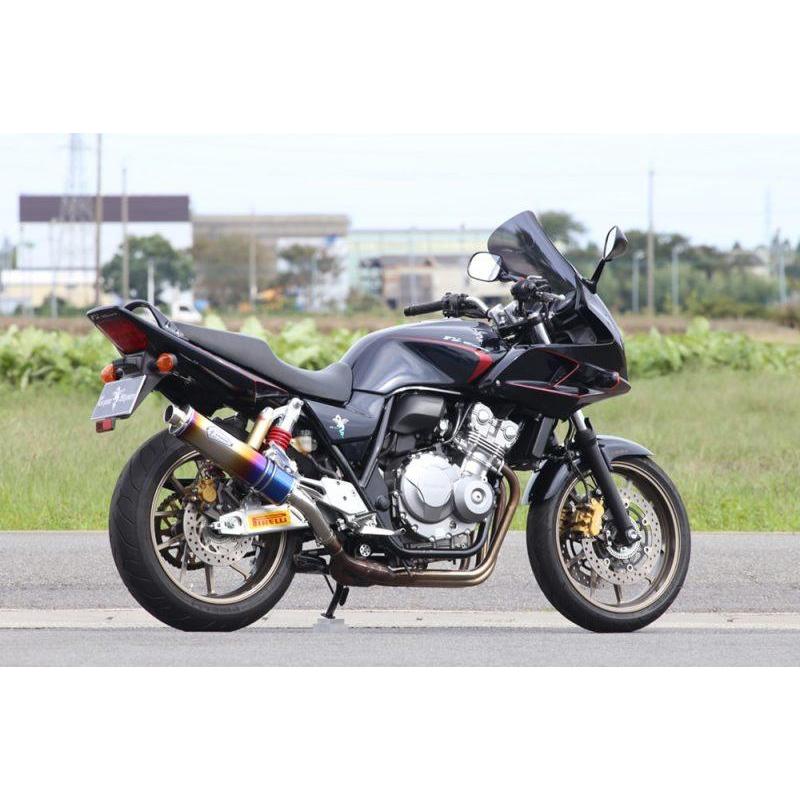 r’s gear アールズギア ソニック スリップオンマフラー サイレンサータイプ：チタンドラッグブルー CB400スーパーボルドール CB400スーパーフォア マフラー | r's gear