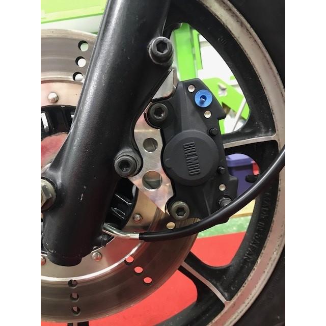 SPEED SHOP ITO スピードショップイトウ 296mmローター／ブレンボラグビー用キャリパーサポート カラー：ブラックアルマイト Z400FX/Z400J KAWASAKI カワサキ | スピードショップイトウ | 01