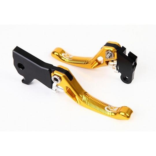 RIDEA リデア 3Dショートノブアジャストブレーキレバー 左右セット レバーカラー：ゴールド グロム モンキー125 HONDA ホンダ ブレーキレバー ハンドル | RIDEA
