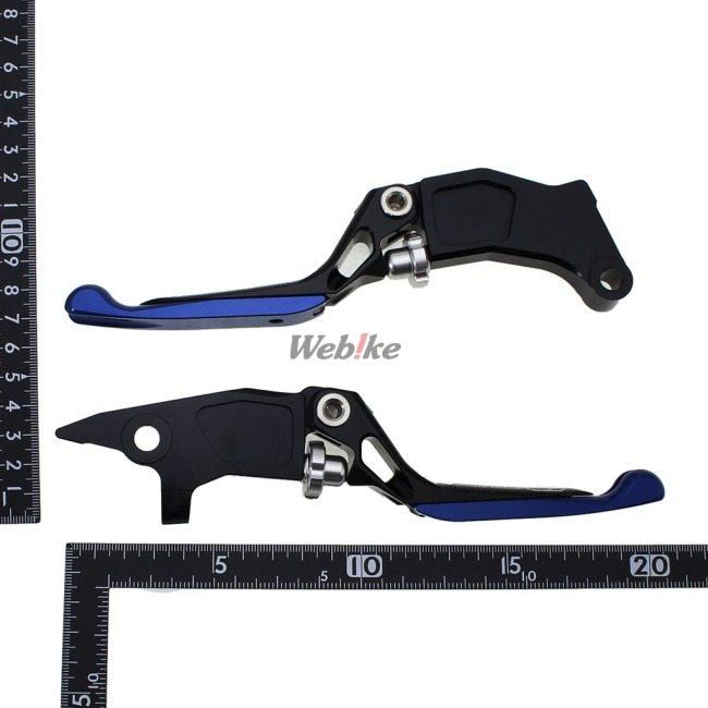 RIDEA リデア 3Dスライド延長式ノブアジャストブレーキレバー 左右セット エクステンションカラー：ブルー / レバーカラー：ブラック MT-03 MT-25 MT03 | RIDEA | 16