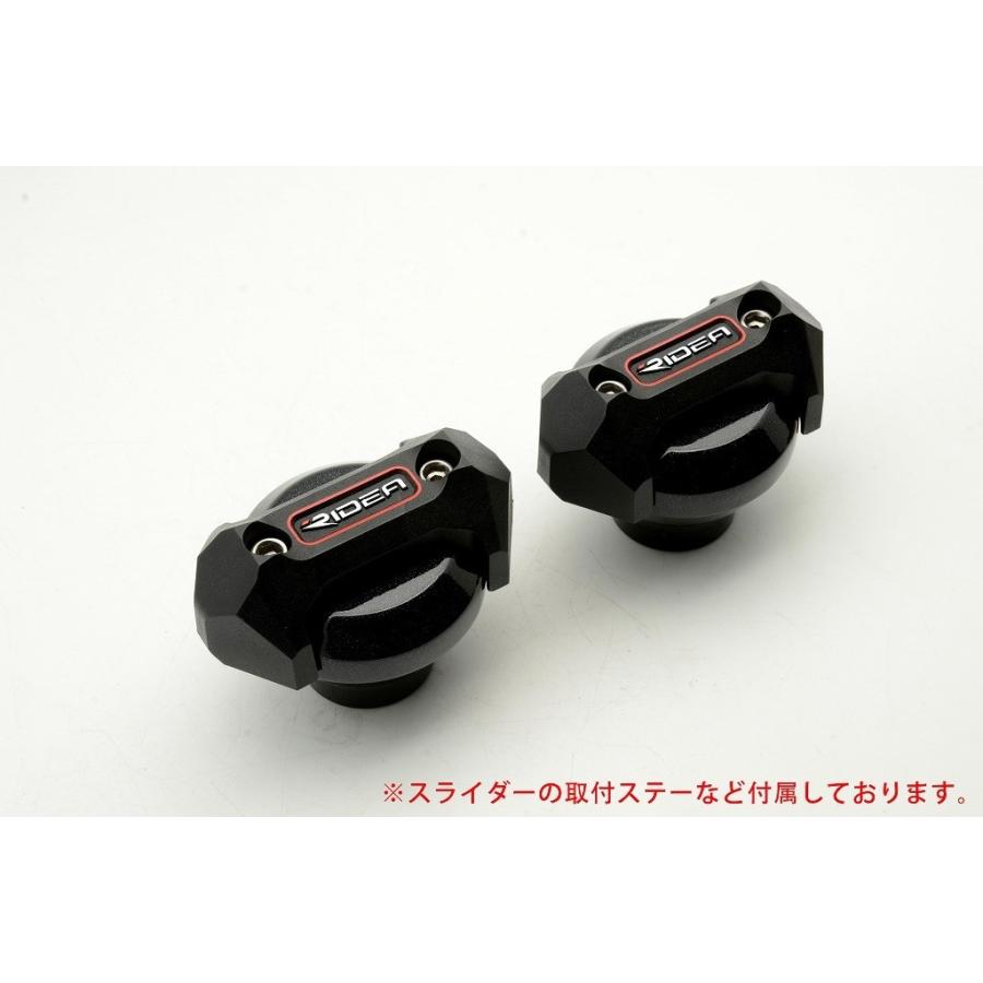 RIDEA リデア フレームスライダー メタリックタイプ カラー:ブラック Z900 KAWASAKI カワサキ エンジンスライダー・フレームスライダー フレーム