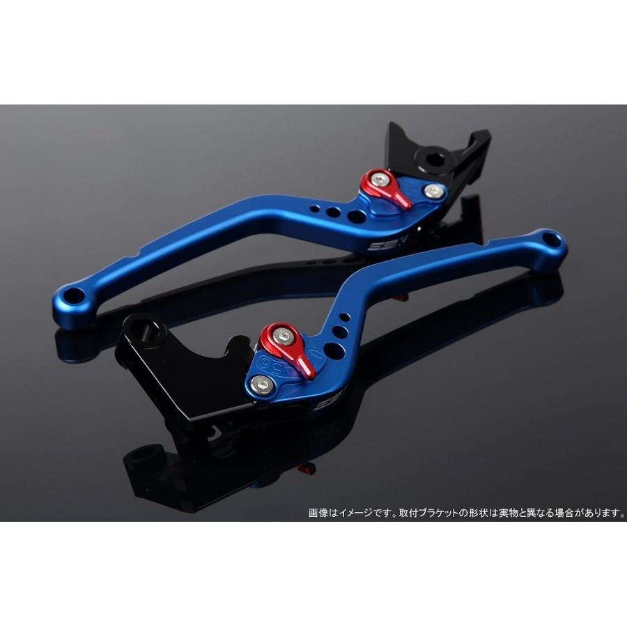 SPEEDRA スピードラ アルミビレットアジャストレバーセット スタンダードロング アジャスターカラー：マットレッド / レバー本体カラー：マットブルー ハンドル | SPEEDRA