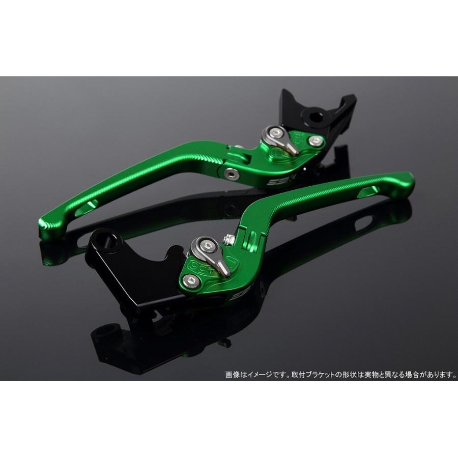 SPEEDRA スピードラ アルミビレットアジャストレバーセット 3D可倒式 アジャスターカラー：マットチタン / レバー本体カラー：マットグリーン HONDA ホンダ | SPEEDRA
