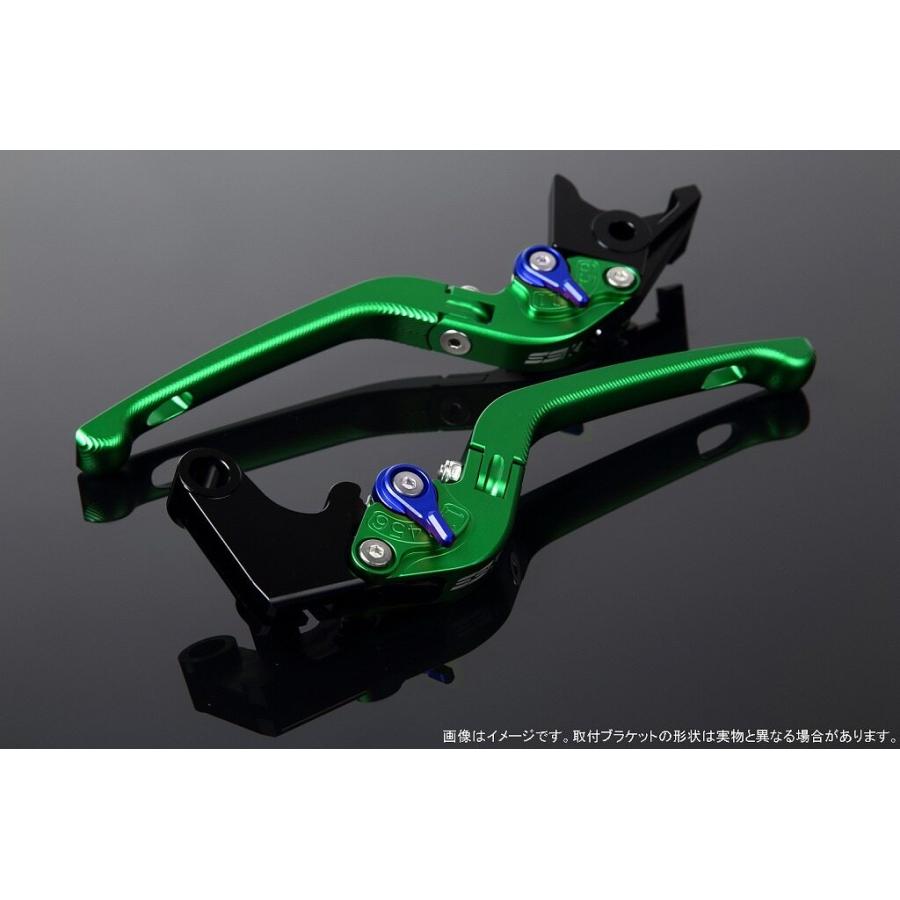 SPEEDRA スピードラ アルミビレットアジャストレバーセット 3D可倒式 アジャスターカラー：マットブルー / レバー本体カラー：マットグリーン HONDA ホンダ | SPEEDRA