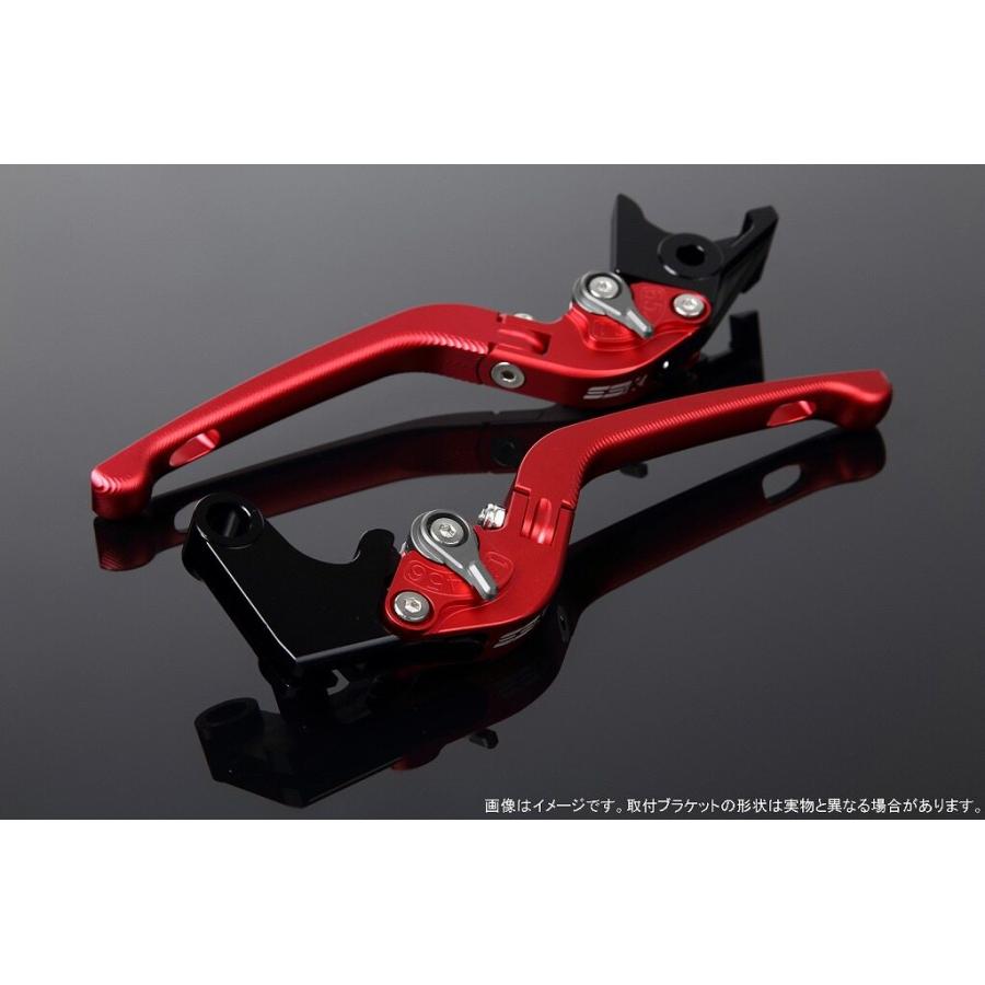 SPEEDRA スピードラ アルミビレットアジャストレバーセット 3D可倒式 レバー本体カラー：マットレッド / アジャスターカラー：マットチタン HONDA ホンダ | SPEEDRA