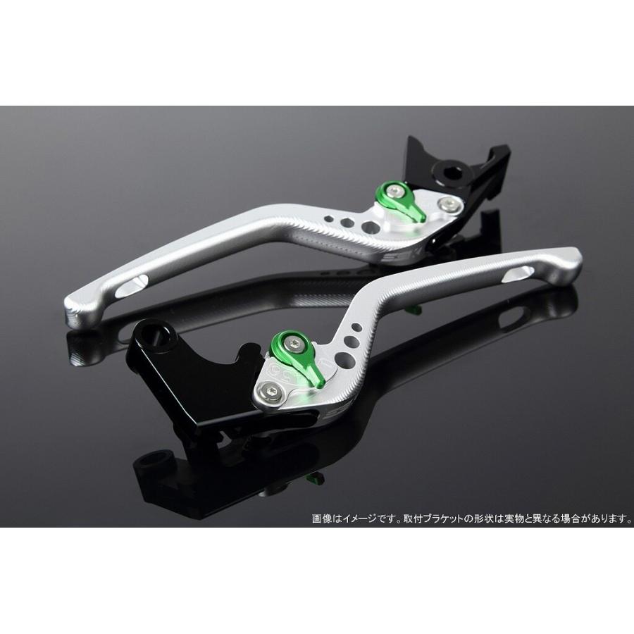 SPEEDRA スピードラ アルミビレットアジャストレバーセット 3Dロング アジャスターカラー：マットグリーン / レバー本体カラー：マットシルバー HONDA ホンダ | SPEEDRA