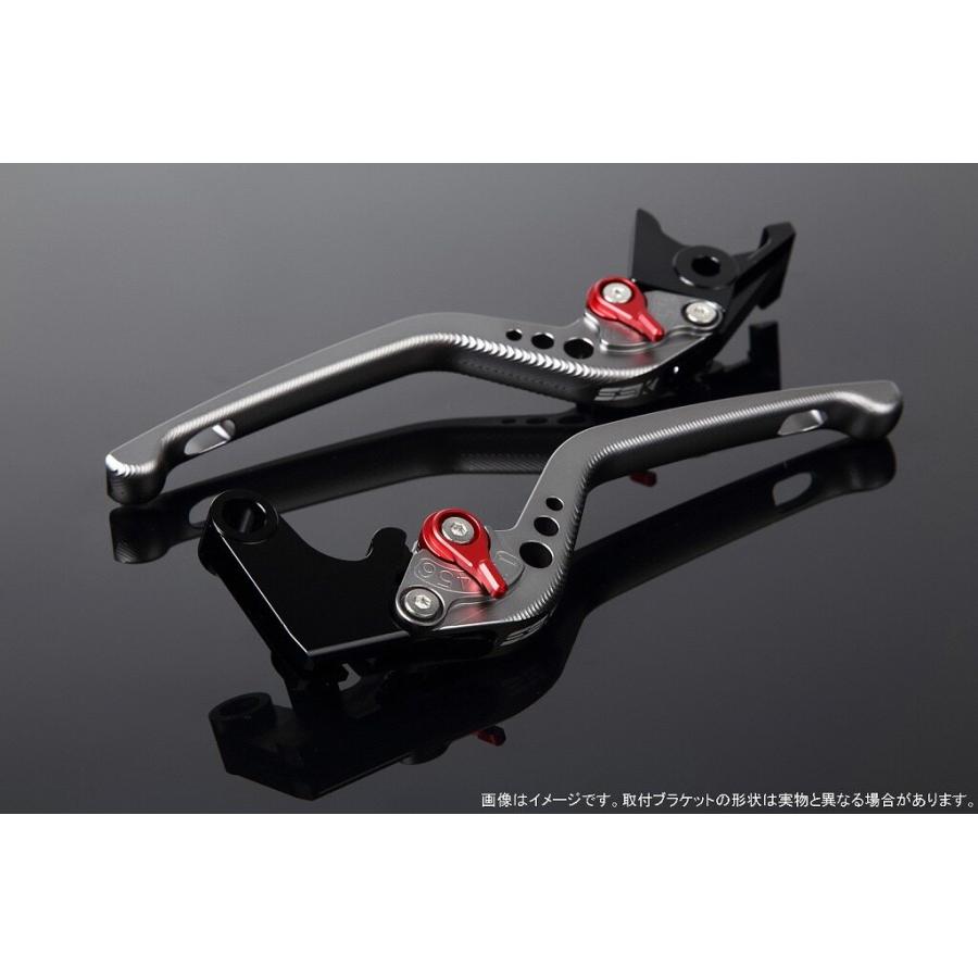 SPEEDRA スピードラ アルミビレットアジャストレバーセット 3Dロング レバー本体カラー：マットチタン / アジャスターカラー：マットレッド HONDA ホンダ | SPEEDRA