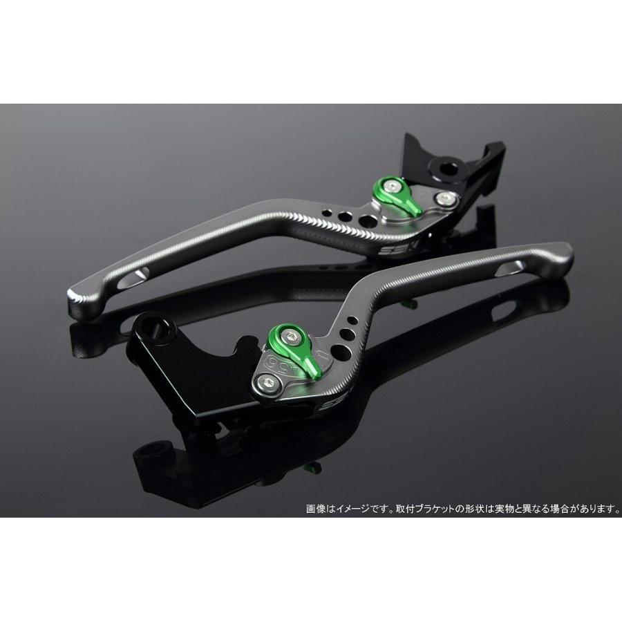 SPEEDRA スピードラ アルミビレットアジャストレバーセット 3Dロング アジャスターカラー：マットグリーン / レバー本体カラー：マットチタン HONDA ホンダ | SPEEDRA
