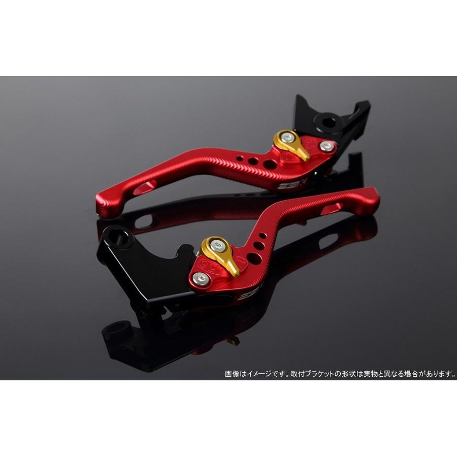 SPEEDRA スピードラ アルミビレットアジャストレバーセット 3Dショート レバー本体カラー：マットレッド / アジャスターカラー：マットゴールド HONDA ホンダ | SPEEDRA
