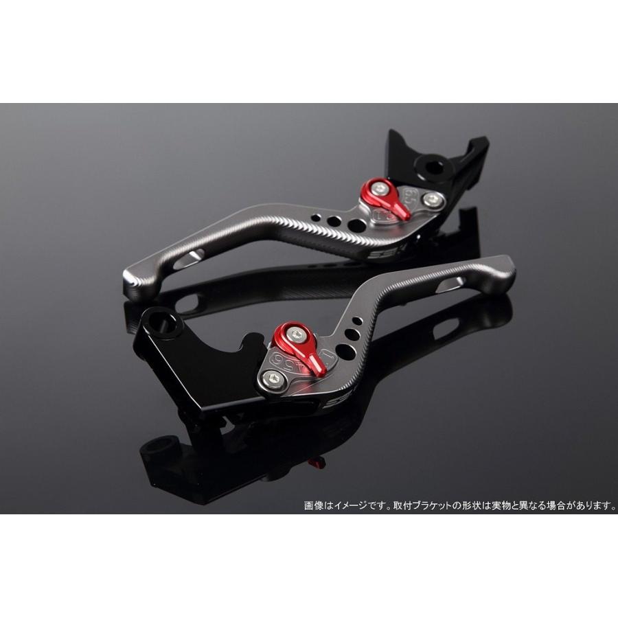 SPEEDRA スピードラ アルミビレットアジャストレバーセット 3Dショート レバー本体カラー：マットチタン / アジャスターカラー：マットレッド HONDA ホンダ | SPEEDRA