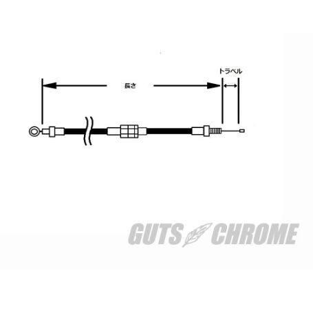 GUTS CHROME（ガッツ クローム） V-TWIN製 クラッチケーブル サイズ