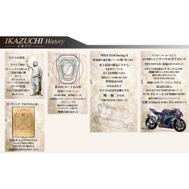 【超美品】 TRICKSTAR トリックスター レーシングスリップオンマフラー IKAZUCHI(イカヅチ) パイプ素材：チタンパイプ ZRX1200ダエグ KAWASAKI カワサキ 【TM1099767830】(40036円)