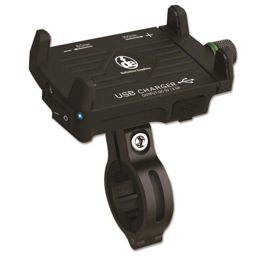RIDEZ ライズ Definitive Supplies [デフィニティサプライズ]USBチャージャー付スマートフォンホルダー カラー：シルバー 電子機器類 | ライズ