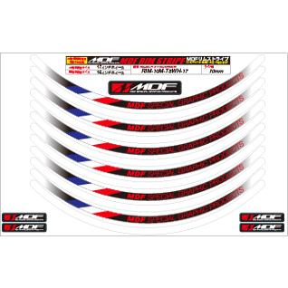 MDF エムディーエフ トリコロール リムストライプ カラー：ホワイトタイプ / サイズ：17＆18インチ リムステッカー・リムストライプ 外装 | MDF | 01
