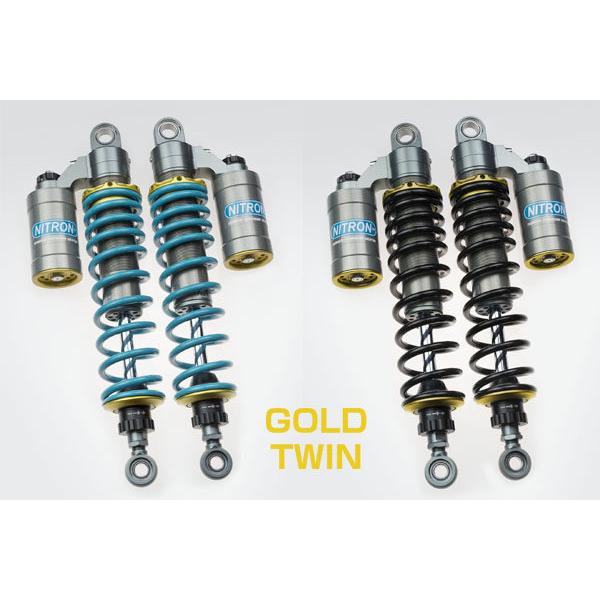 NITRON ナイトロン リアサスペンションツインショック TWIN R3シリーズ ベースカラー：ゴールド / スプリングカラー：ブラック XJR400 YAMAHA ヤマハ 足回り | NITRON