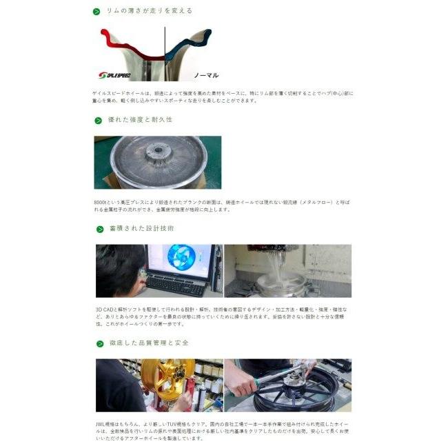【正規品】 GALE SPEED GALE SPEED:ゲイルスピード 【TYPE-R リア】アルミニウム鍛造ホイール NINJA400R NINJA400 NINJA650R 【1921267566】(69942円)