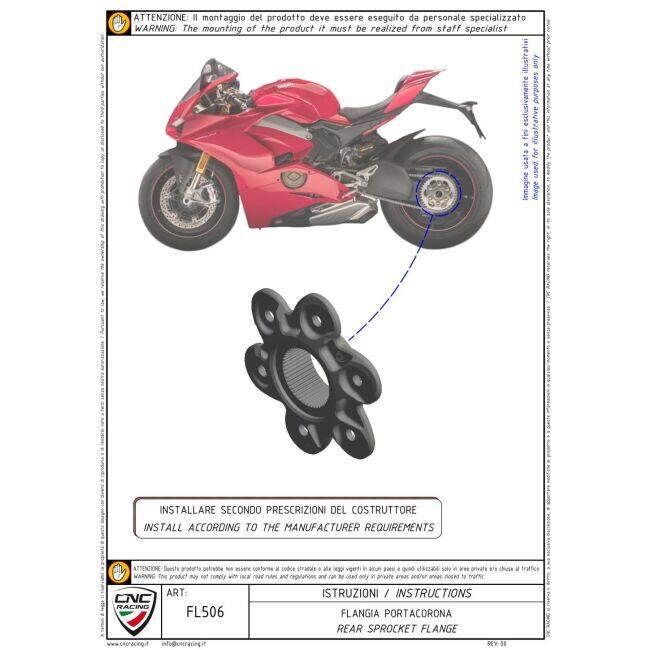 CNC Racing シーエヌシーレーシング スプロケットキャリア カラー：レッド PANIGALE V4 25°ANNIVERSARIO 916 R S SP SP2 30° ANNIVERSARIO DUCATI ドゥカティ | CNC RACING | 03