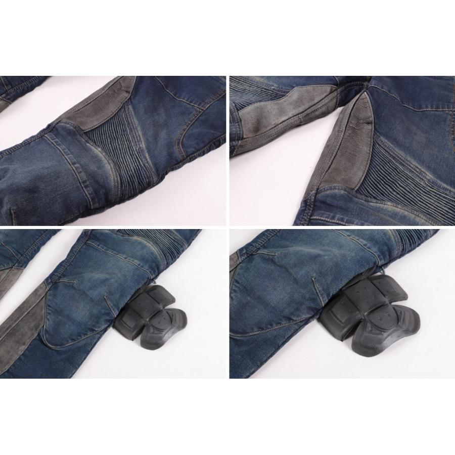 DEGNER カップ付きデニムパンツ M DEGNER デグナー 本革デニムガード付きデニムパンツ サイズ：L