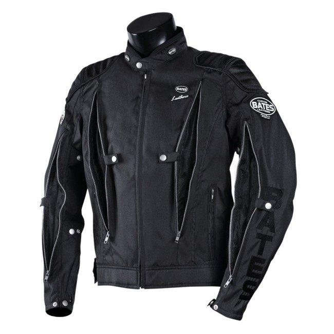 BATES ブラックジャケット Lサイズ BATES（ベイツ） ナイロンジャケット 大型エアベンチレーション付き
