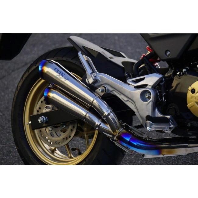 OVER オーヴァー ツインメガホン フルエキゾーストマフラー GROM HONDA ホンダ マフラーの画像