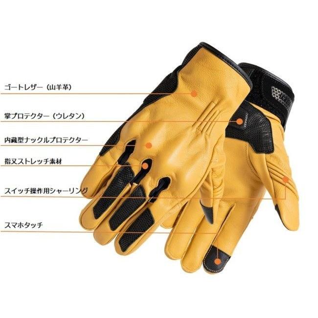 IDEAL IDEAL:アイディール ゴートレザー3シーズングローブ  ID-007 URBAN(アーバン) サイズ：XS｜webike｜04