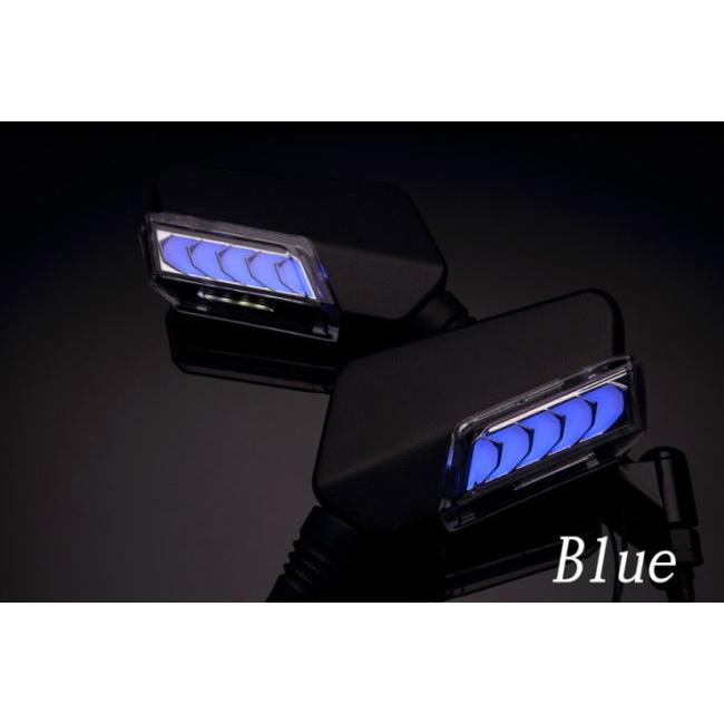 KN企画 ケイエヌキカク シーケンシャルウインカー付バックミラー 左8mm