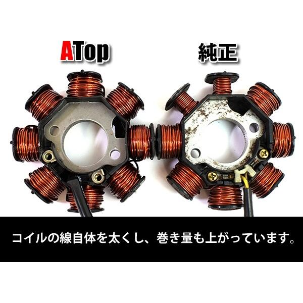 XJR400 ジェネレーター オルタネーター ATop（エートップ） 大容量強化ジェネレータ ライブディオZX ライブ