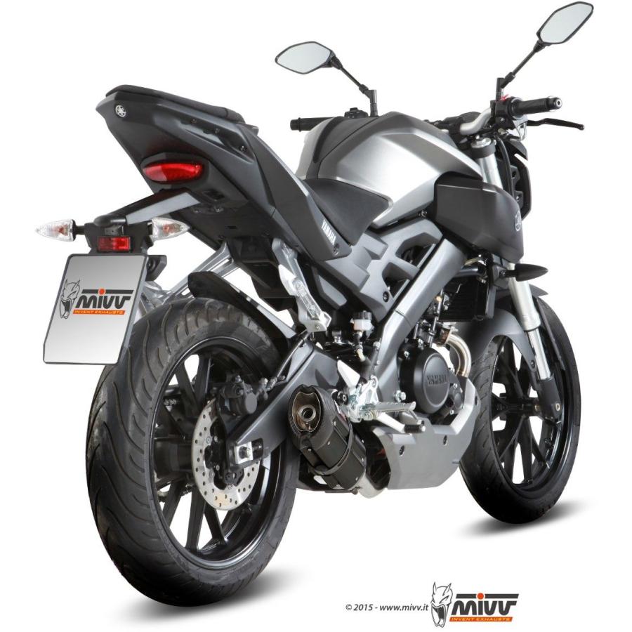 yzf-r125 mivvフルエキゾーストマフラー MIVV ミヴ SUONO BLACK フルエキゾーストマフラー YZF-R125 MT-125