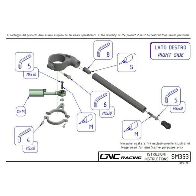 CNC Racing シーエヌシーレーシング クリップオン Φ53mm セパレートハンドル ハンドルの画像