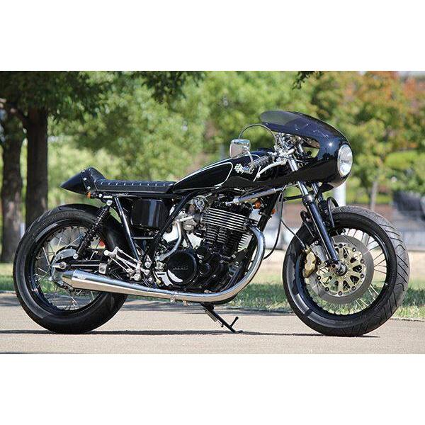 GOODS SR400 TAPERED CONE マフラー　2000km使用 GOODS（グッズ） テーパードコーン スリップオンマフラー TAPERED CONE