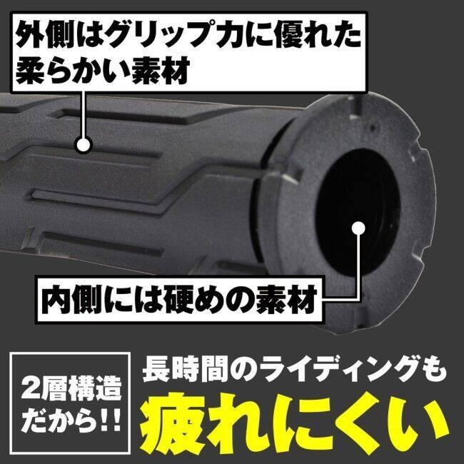 DAYTONA デイトナ GRIPPYGRIP D-LINE カラー：ブラック／ブラック グリップ ハンドル | DAYTONA（バイク用品） | 03
