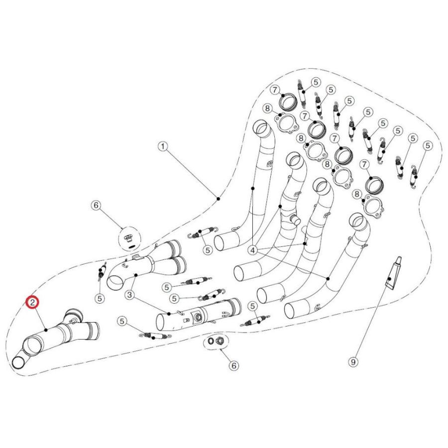 AKRAPOVIC アクラポビッチ 【リペアパーツ】L-B12R4 link pipe SS S1000R S1000XR BMW エキゾーストパイプ マフラー | AKRAPOVIC