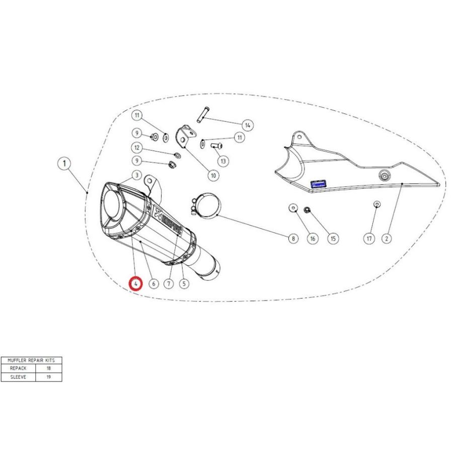 はぁ AKRAPOVIC（アクラポビッチ） 【リペアパーツ】P-TT41 belt CB1000R