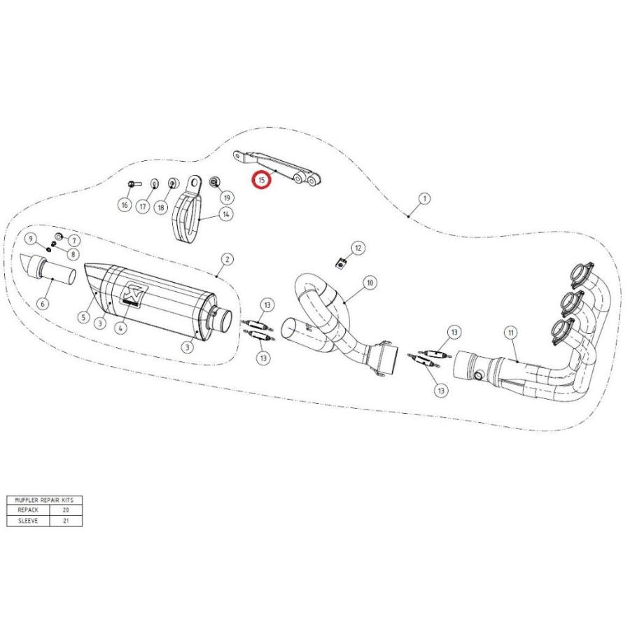 AKRAPOVIC アクラポビッチ 【リペアパーツ】P-X134 bracket SS AKRAPOVIC アクラポビッチ 【リペアパーツ】P-X134 bracket SS