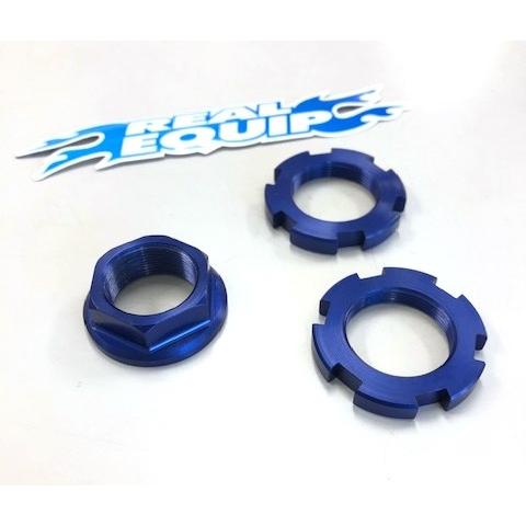 REAL EQUIP レアルエキップ ステアリングステムナットセット カラー：ブルー セロー250 YAMAHA ヤマハ ステムナット・ステムボルト ハンドル周辺パーツ | ブランド登録なし