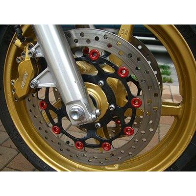 PLUSμ プラスミュー アルミフローティングピン タイプ2 (13.85) ロゴ入り カラー：ブラック HONDA ホンダ KAWASAKI カワサキ SUZUKI スズキ YAMAHA ヤマハ | PLUSμ | 03