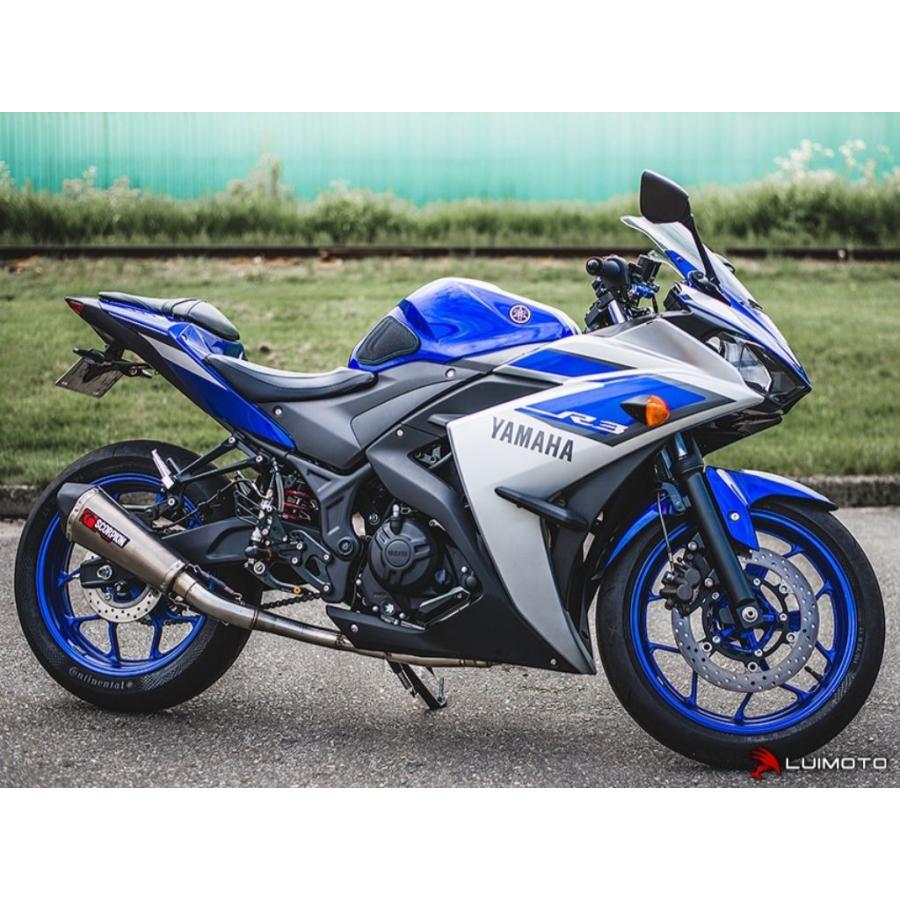 LUIMOTO ルイモト タンクリーフ Sport (スポーツ) ステッチカラー：ブルー YZF-R25 YZF-R3 YAMAHA ヤマハ タンクパッド タンク関連 外装_3