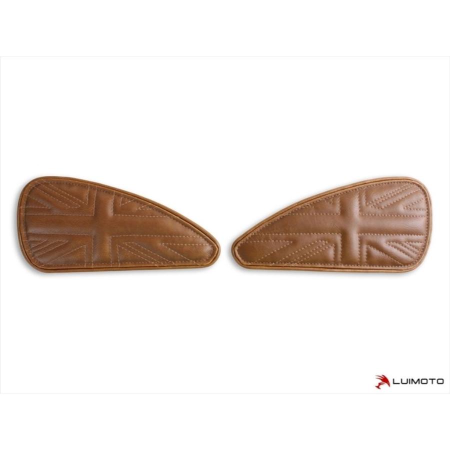 LUIMOTO ルイモト タンクリーフ Union Jack (ユニオンジャック) カラー：ビンテージブラウン BOBBER TRIUMPH トライアンフ ニーグリップパッド タンク関連 外装 | LUIMOTO