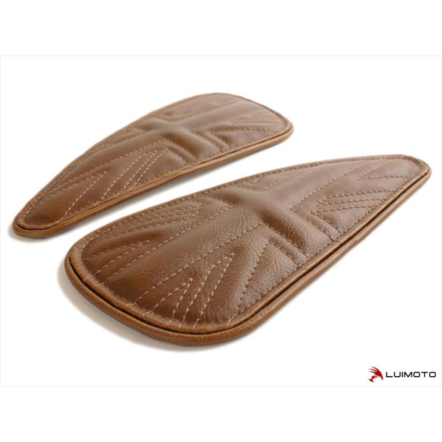 LUIMOTO ルイモト タンクリーフ Union Jack (ユニオンジャック) カラー：ビンテージブラウン BOBBER TRIUMPH トライアンフ ニーグリップパッド タンク関連 外装 | LUIMOTO | 01