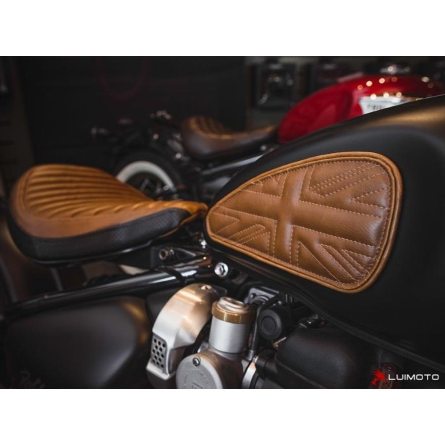 LUIMOTO ルイモト タンクリーフ Union Jack (ユニオンジャック) カラー：ビンテージブラウン BOBBER TRIUMPH トライアンフ ニーグリップパッド タンク関連 外装 | LUIMOTO | 02