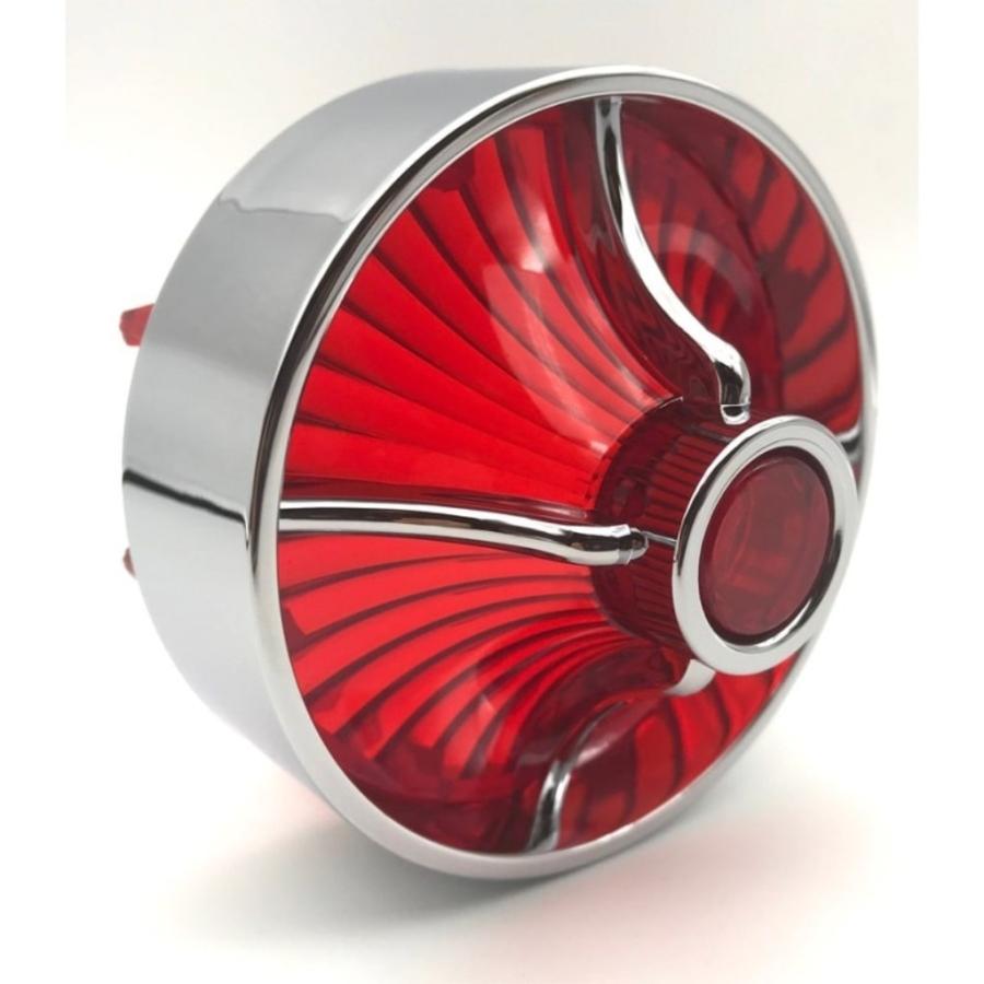 ブランド登録なし - Cuztom Kraft カスタム手工芸品 Big Turbine Lens ウィンカーベゼル＆水晶体(滑っこい用) 水晶体色つや：赤いこと / ベゼルの仕上：黒いこと ウインカー水晶体 車、バイク、自転車-バイク
