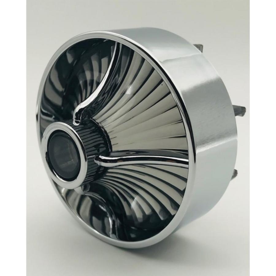 ブランド登録なし - Cuztom Kraft カスタム手工芸品 Big Turbine Lens ウィンカーベゼル＆水晶体(滑っこい用) 水晶体色つや：雲煙 / ベゼルの仕上：Cr ウインカー水晶体 ウインカーレンズ-ライト、レンズ-車、バイク、自転車