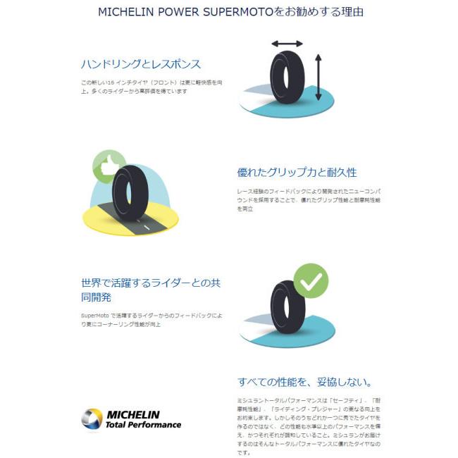 MICHELIN ミシュラン POWER SUPERSPORT MOTO RAIN 【120/80R16 TL】パワースーパーモト タイヤ VF750F FZ750 RZV500R GPZ1000RX GPZ750R GV125S｜webike｜06